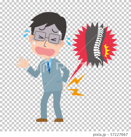 腰痛　男性　ぎっくり腰　会社員 57227667