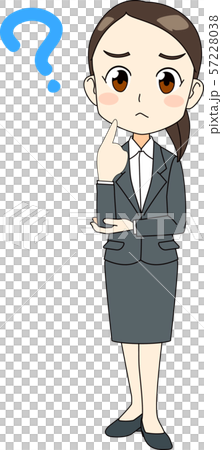 求職女孩招聘套裝麻煩姿勢動漫觸摸 57228038