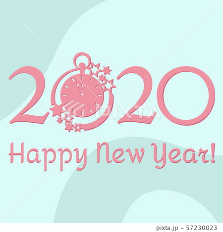Vector Numbers Happy New Year Clock Starのイラスト素材