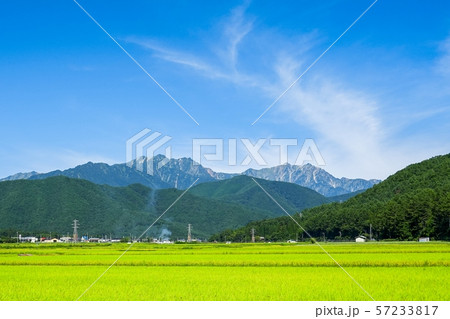 大町市から眺める北アルプスの山々 (爺ヶ岳・鹿島槍ヶ岳) 大町市から眺める北アルプスの山々 (爺ヶ岳・鹿島槍ヶ岳) 57233817