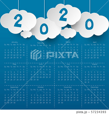 2020 Modern calendar template 57234393