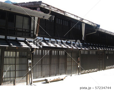 中山道　奈良井宿　宿場町　奈良井 57234744