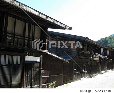 中山道　奈良井宿　宿場町　奈良井 57234746