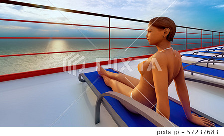 Huge luxury cruise ship 3d rendering Huge luxury cruise ship 3d rendering 57237683