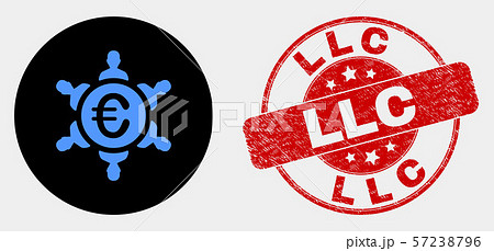 Vector Euro People Union Icon and Distress Llc Seal Vector Euro People Union Icon and Distress Llc Seal 57238796