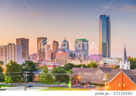 Oklahoma City, Oklahoma, USA downtown skyline at Oklahoma City, Oklahoma, USA downtown skyline at 57239592