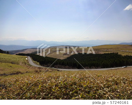 ビーナスラインと車山高原 長野県 の写真素材
