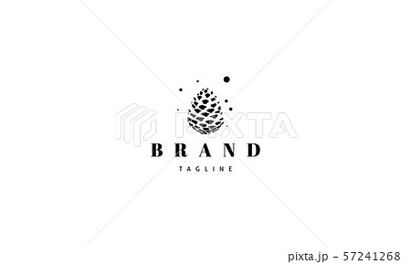 Vector logo with an abstract image of a pine cone. 57241268