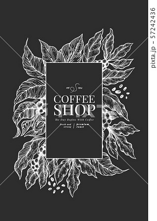 Coffee vector design template. Vintage coffee Coffee vector design template. Vintage coffee 57242436