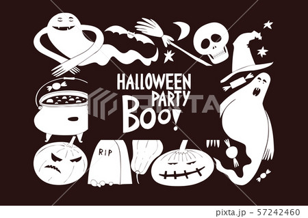 Halloween banner template. Vector hand drawn Halloween banner template. Vector hand drawn 57242460
