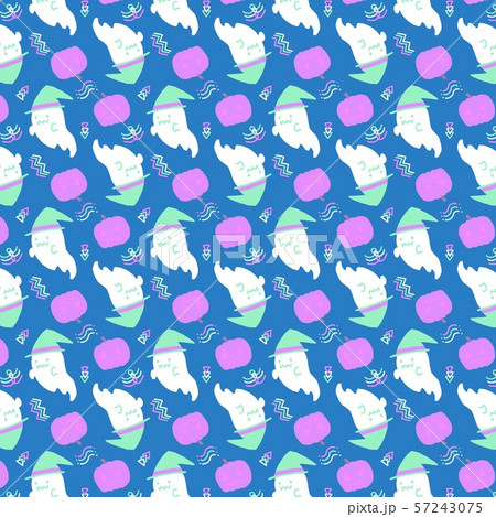 ハロウィンパターンblue 57243075