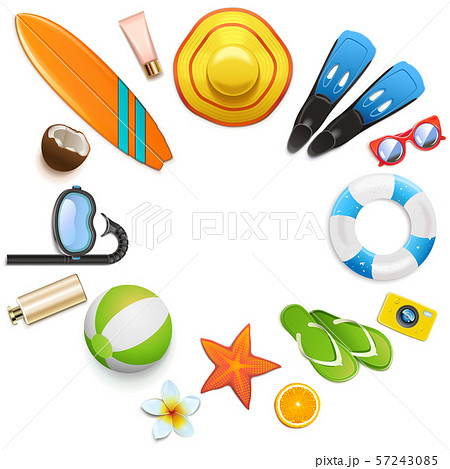 Vector Beach Round Concept 57243085