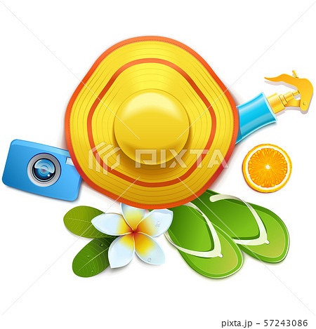 Vector Beach Concept Top View 57243086