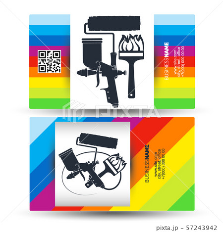 Tool for painting business card concept 57243942