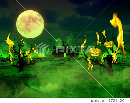 ハロウィンの月夜  57244204