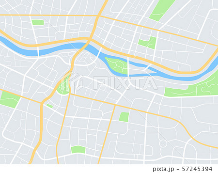 City map. Town streets with park and river. Downtown gps navigation plan, abstract transportation 57245394