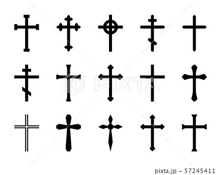Christian Crosses Catholic Orthodox And のイラスト素材