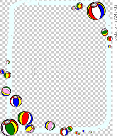 A frame of colorful paper balloons, one of the traditional Japanese toys 57245432