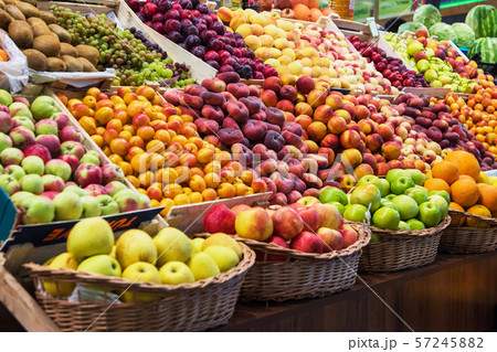 Assortment of fruits at market Assortment of fruits at market 57245882