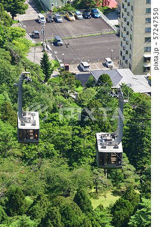 北海道函館市函館山ロープウェイと函館市市街地の風景を撮影 北海道函館市函館山ロープウェイと函館市市街地の風景を撮影 57247550