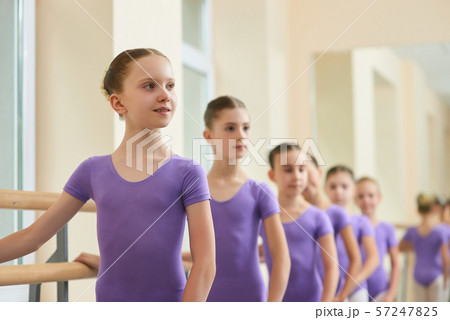 Young ballet performers at ballet school. Young ballet performers at ballet school. 57247825