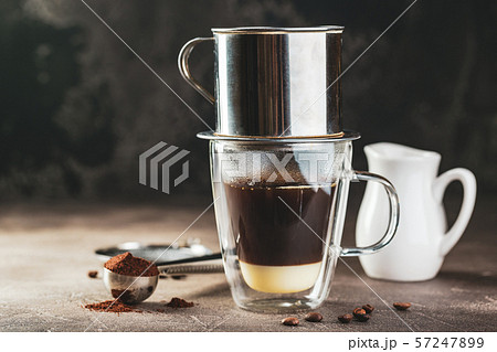 Coffee dripping in vietnamese style 57247899