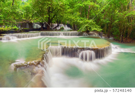 Huay Mae Khamin Waterfall. Nature landscape of 57248140