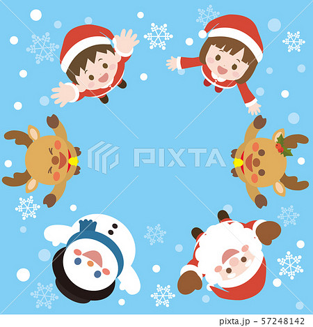 かわいいクリスマスカードのイラスト 57248142