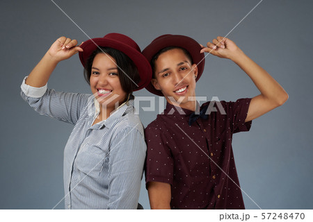 Portrait of young hipsters Portrait of young hipsters 57248470