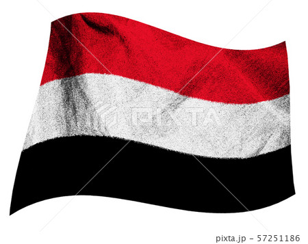 イエメン国旗のイラスト素材
