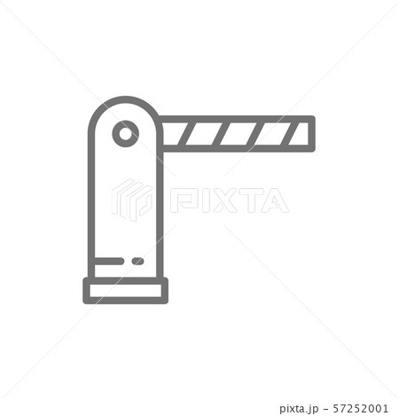 Automatic parking barrier line icon. Isolated on white background 57252001