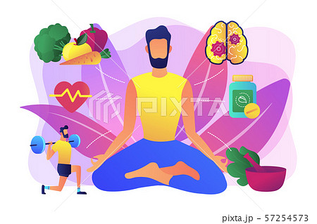 Holistic medicine concept vector illustration 57254573