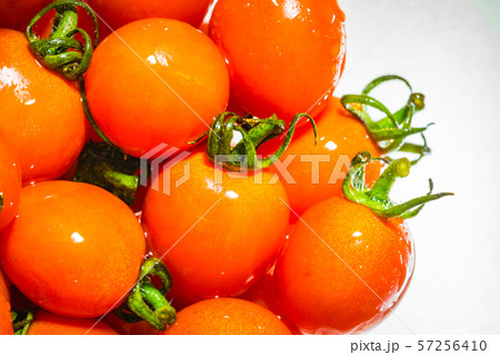 ミニトマトの背景素材の写真素材