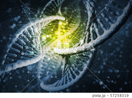 DNA molecules background 57258319