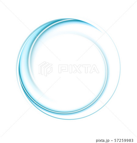 Bright blue smooth abstract circular logo Bright blue smooth abstract circular logo 57259983