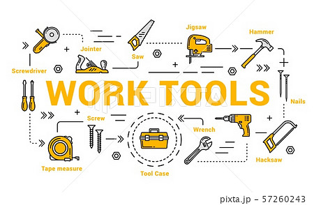 Carpentry and woodwork tools, DIY toolkit 57260243