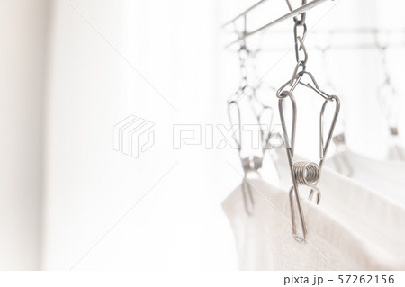 洗濯、部屋干し、ステンレスピンチ、室内干し、梅雨、花粉 57262156