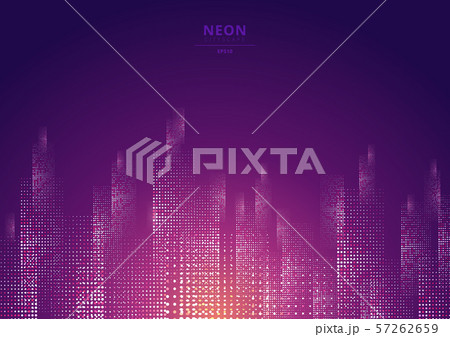 Cityscape on a dark background with bright and Cityscape on a dark background with bright and 57262659