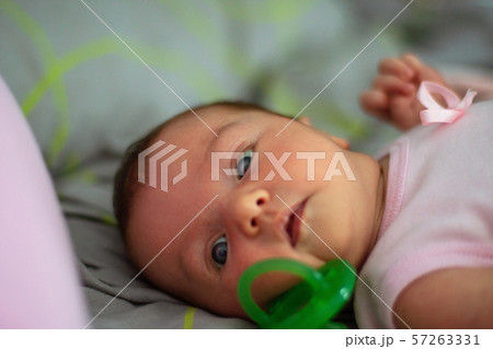 closeup portrait of a beautiful little baby girl 57263331