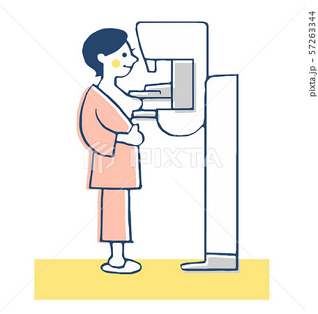 婦人科　乳がん検診　マンモグラフィー 57263344