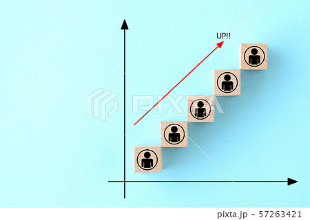 人の増加イメージ 57263421