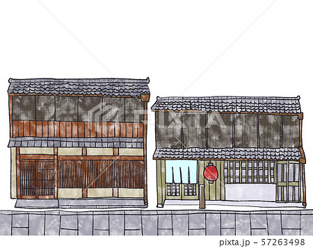 小料理屋 水彩素材 小料理屋 水彩素材 57263498