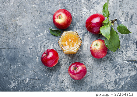Jam from ripe apples 57264312