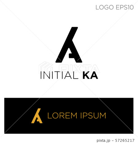 monogram initial ka, ak, a,k logo template black monogram initial ka, ak, a,k logo template black 57265217
