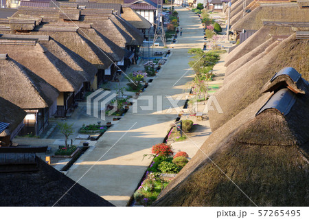 春の大内宿(福島県・下郷町) 春の大内宿(福島県・下郷町) 57265495