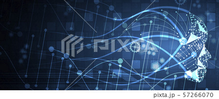 Abstract artificial intelligence DNA technology. 57266070