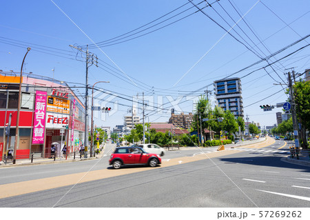 名古屋市千種区都市風景 茶屋が坂 交差点 名古屋市千種区都市風景 茶屋が坂 交差点 57269262