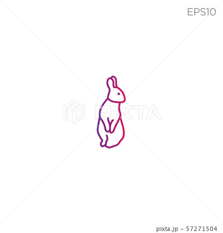 rabbit bunny logo or symbol vector illustration 57271504