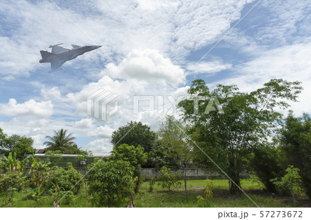 The fighter plane trained to fly in the sky The fighter plane trained to fly in the sky 57273672