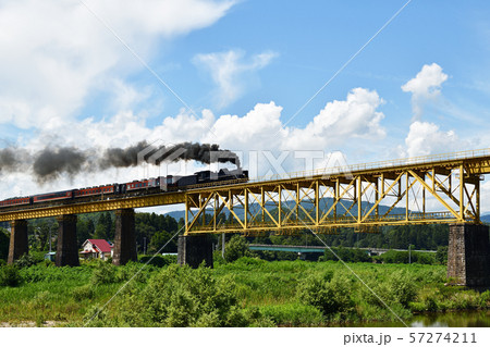 磐越西線の旅　真夏の一ノ戸川橋梁 57274211